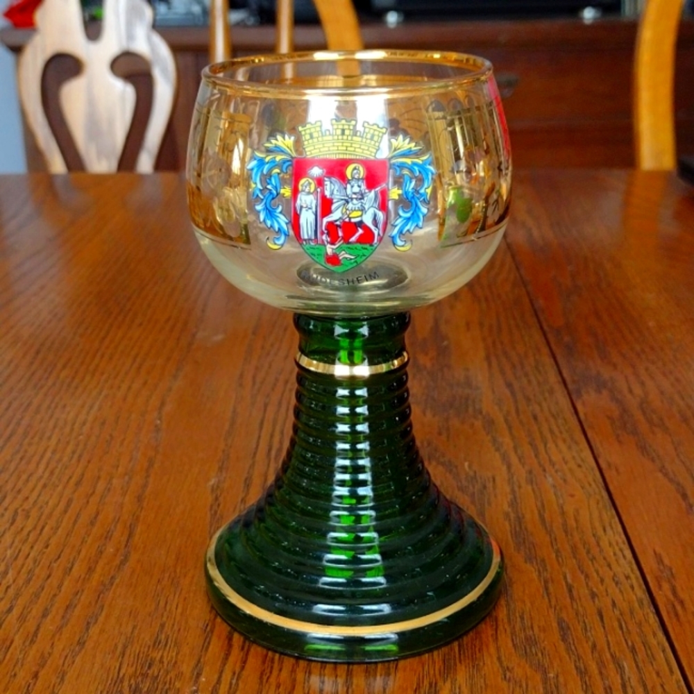 Rudesheim German vintage wine glass goblet
